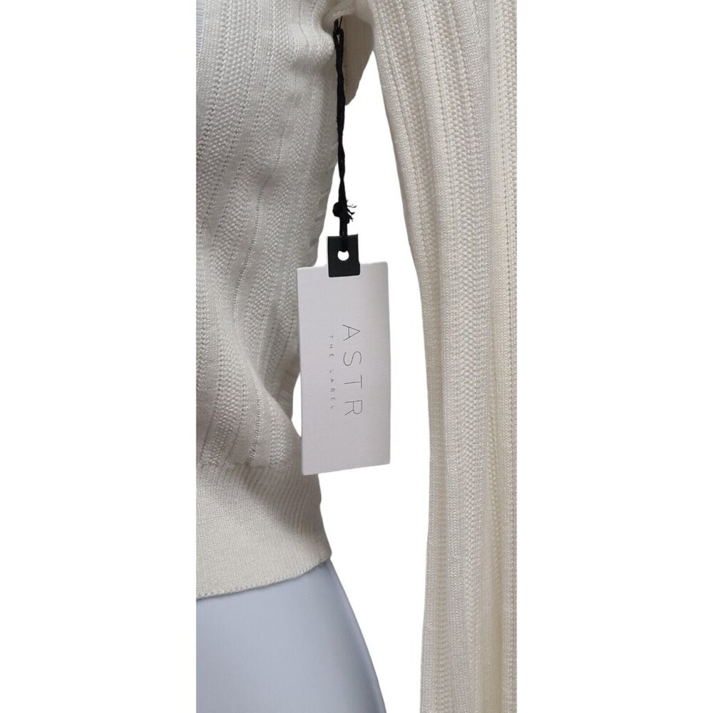 ASTR The Label Womens Small Ivory Bell Sleeve Highland Park Sweater - Picture 3 of 6